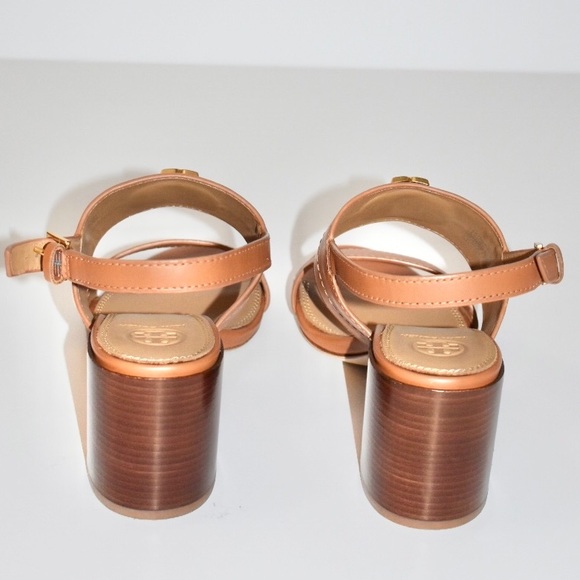 TORY BURCH EVERLY 65 MM SANDALS ROYAL TAN LEATHER - Picture 5 of 11